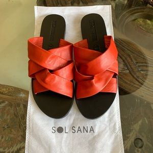Sol Sana Nora Slides in Red Size 38